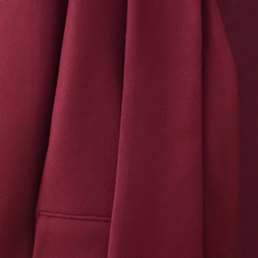 Damen elegante Blazerjacke mit schickem Schal R&B