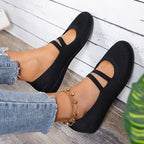 R&B | Flache Slipper mit Riemen Über Dem Spann und Flacher Sohle für Damen