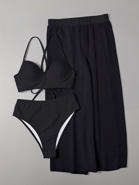 Damen Zweiteiliges Bikini-Set mit chicem Rock R&B