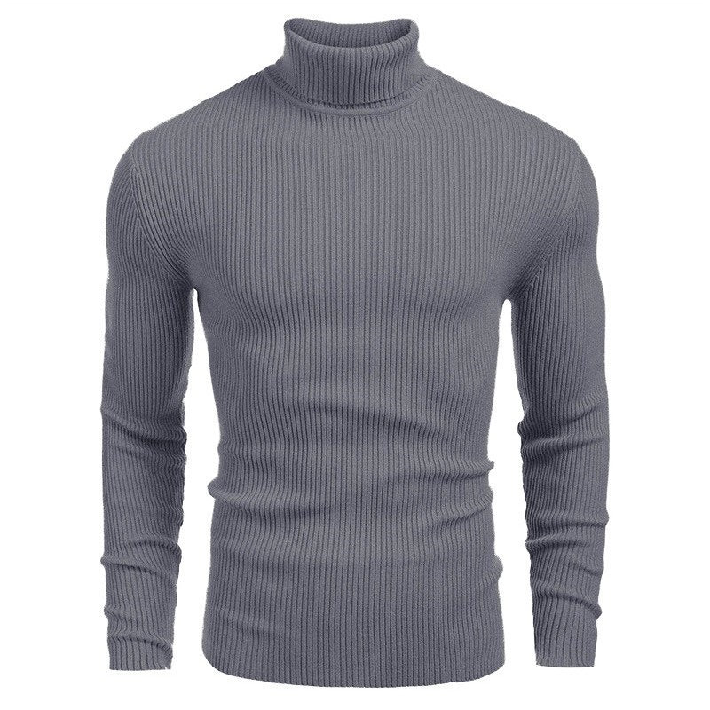 Herren eleganter Rollkragenpullover aus ribbed Strick R&B