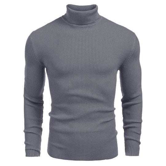 Herren eleganter Rollkragenpullover aus ribbed Strick R&B