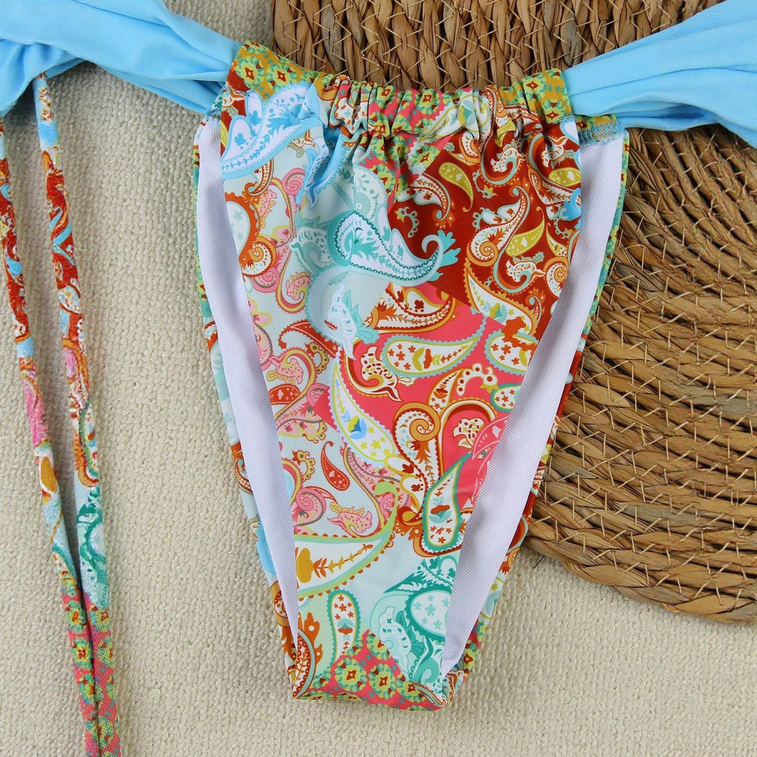 Damen Elegantes Bikini-Oberteil mit passendem Maxi-Rock R&B
