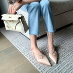 Damen Sling-Pumps mit modischem Kettenriemen und eleganter Spitze R&B