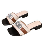 Damen Mules im R&Brnen Design mit modischem Schnallenakzent R&B