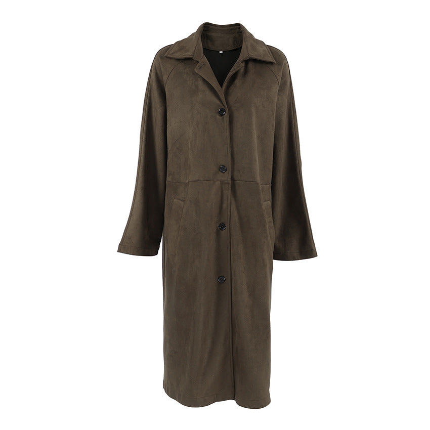 Damen Modische Trenchcoat Jacke mit lässigem Schnitt und praktischen Taschen R&B