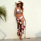 Damen eleganter Maxirock mit floralem Muster R&B