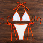 Damen Bikini-Set mit verstellbaren Trägern und raffinierten Knoten R&B