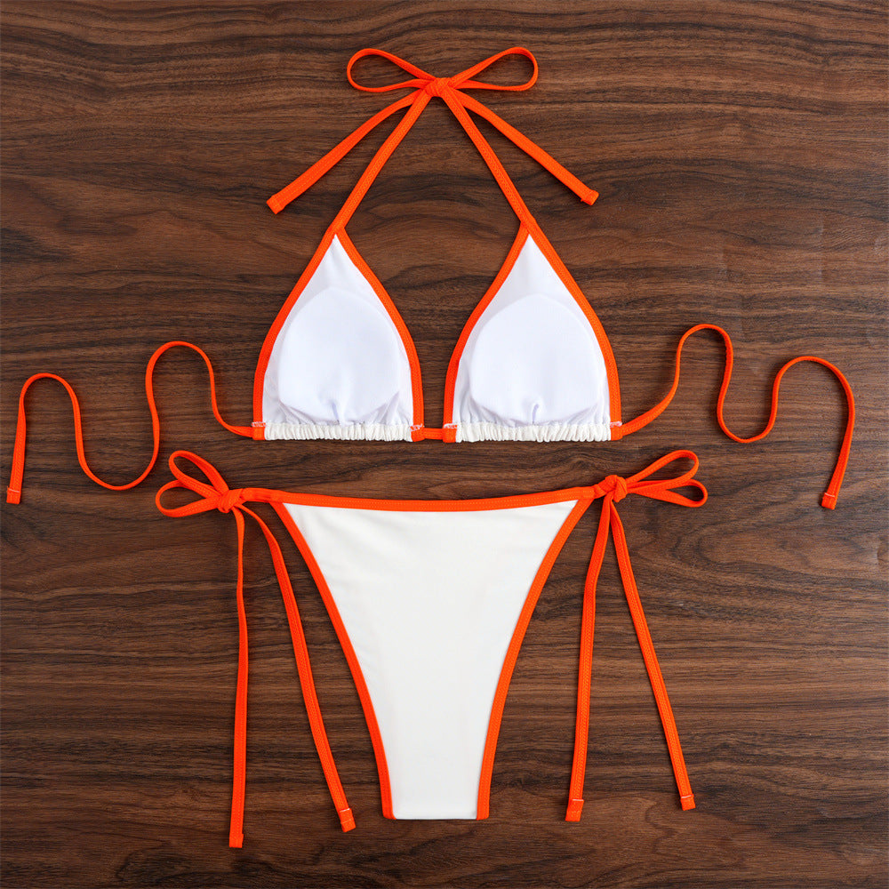 Damen Bikini-Set mit verstellbaren Trägern und raffinierten Knoten R&B