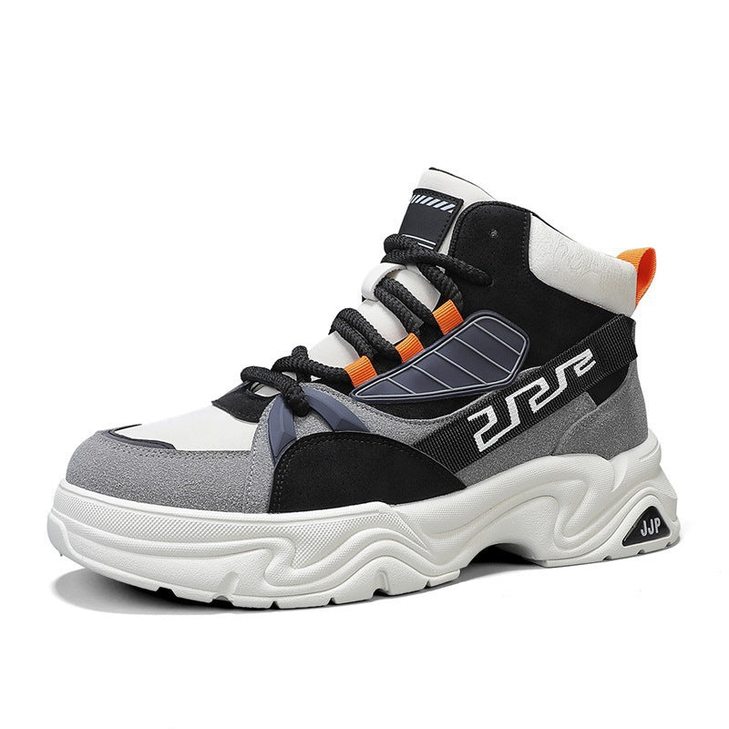 Damen Sportliche High-Top Sneakers mit kontrastierenden Designs und rutschfester Sohle R&B