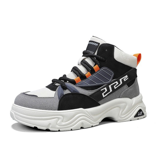 Damen Sportliche High-Top Sneakers mit kontrastierenden Designs und rutschfester Sohle R&B