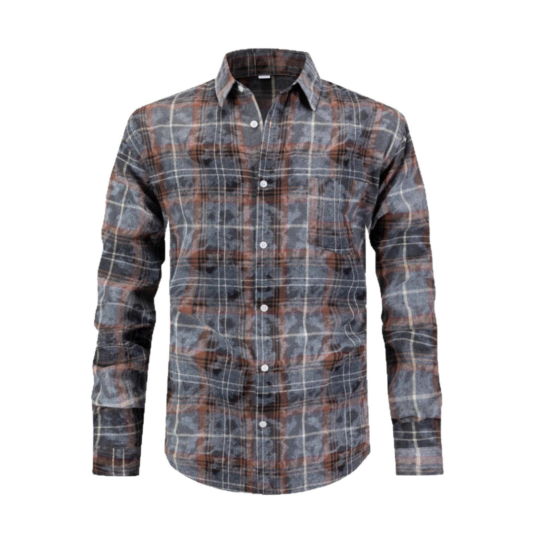 Herren Checkered Flanellhemd R&B