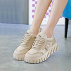 Damen Sportliche Plateau-Sneaker mit rutschfester Sohle und atmungsaktivem Obermaterial R&B