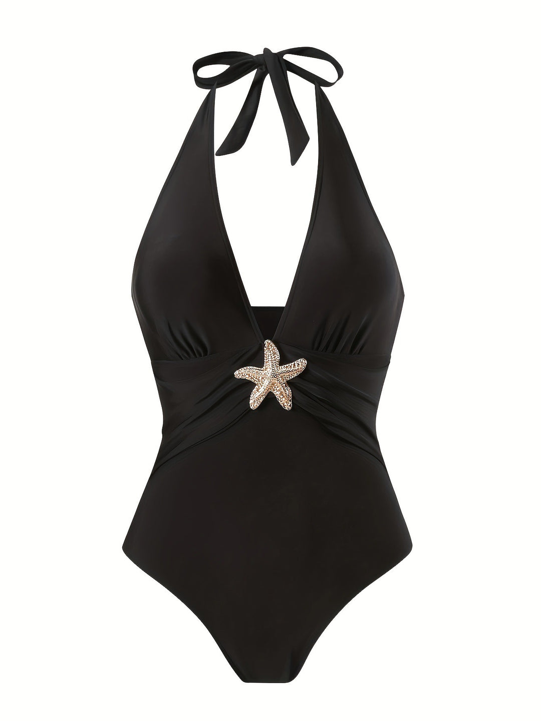 Damen Halterneck Bademode mit transparentem Pareo R&B