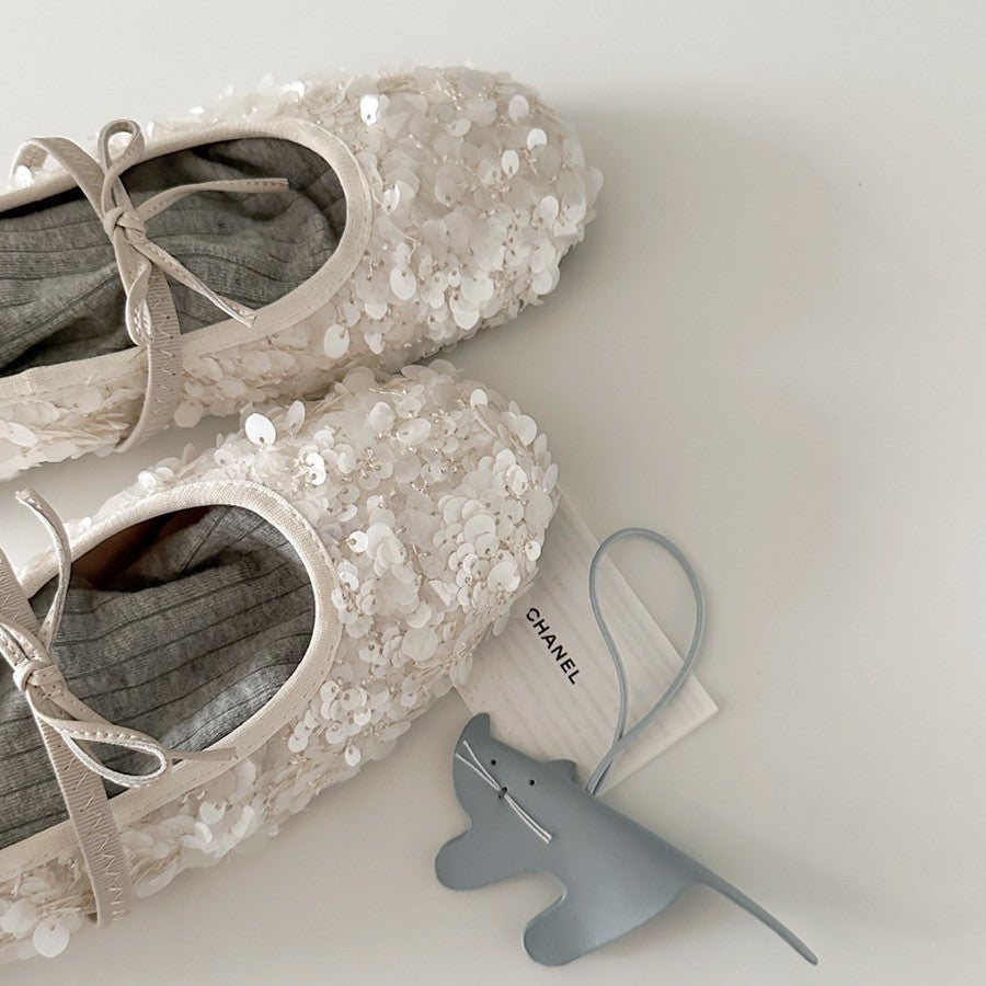 Damen Ballerinas mit romantischen Blütenapplikationen