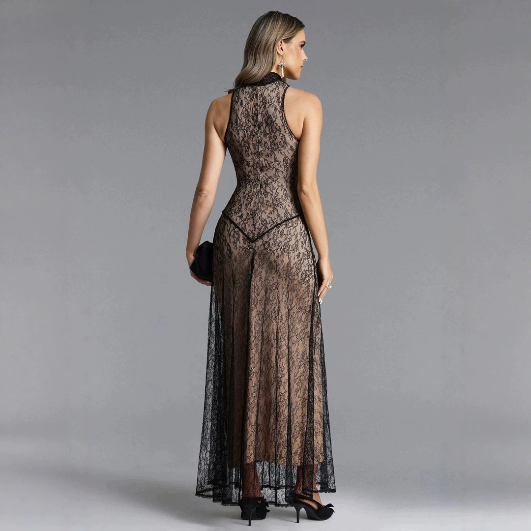 Damen Spitzen Abendkleid R&B