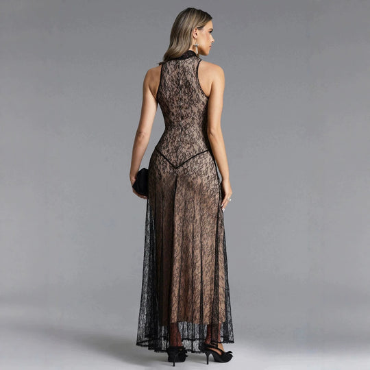 Damen Spitzen Abendkleid R&B