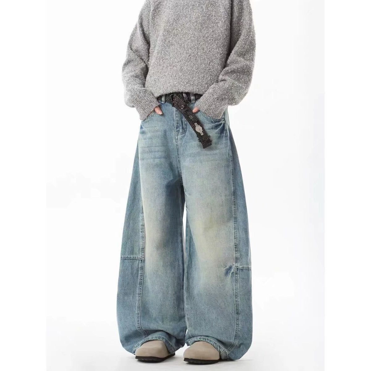 Damen Weit geschnittene Jeans im Urban-Style