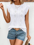 Damen Bluse mit frechen Rüschendetails und feiner Lochstickerei R&B