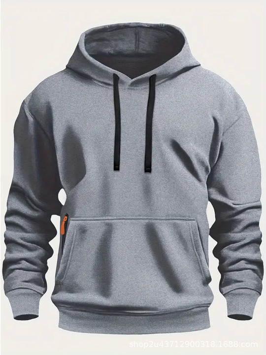 Herren sportlicher Kapuzenpullover mit praktischen Taschen und atmungsaktivem Material R&B