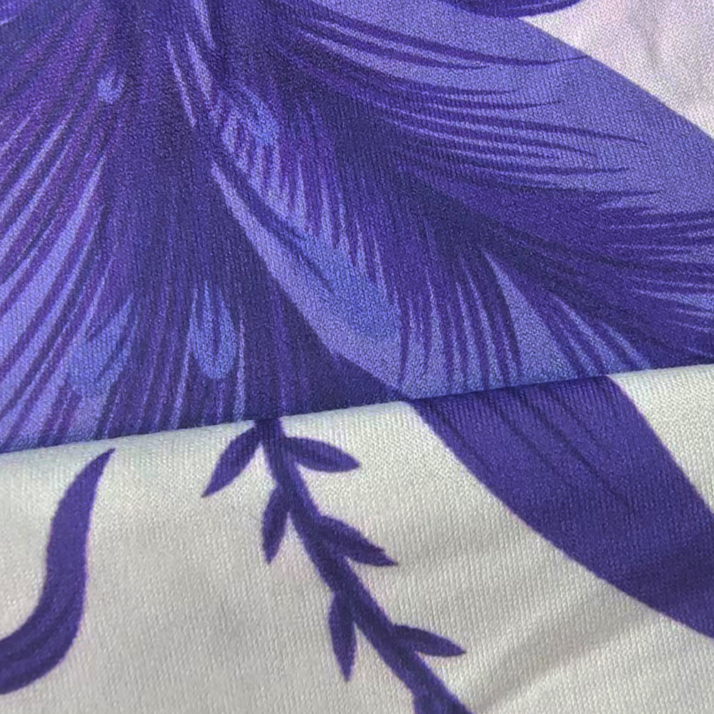 Damen Floral Druck Langarmtop mit Rundhalsausschnitt und seitlichem Schlitz R&B