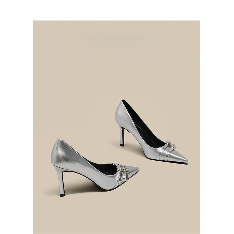 Damen High Heel Pumps mit elegantem Lackfinish und zierlichen Akzenten R&B