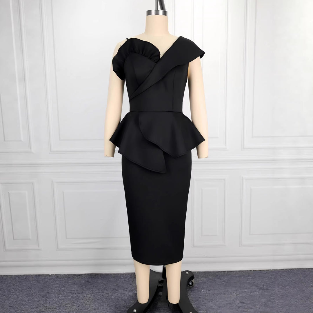 Damen Peplum Kleid R&B