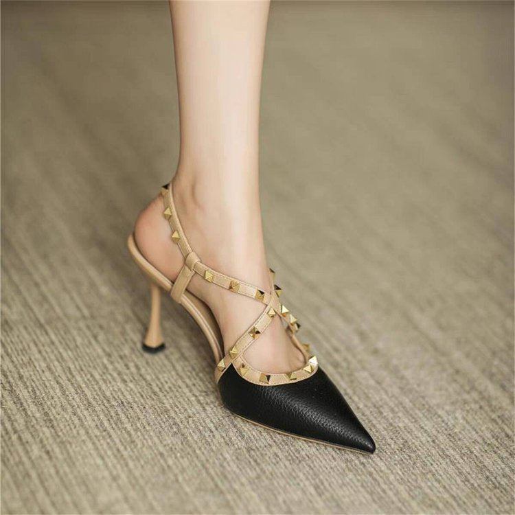 Damen Slingback-Pumps mit dekorativen Schmuckdetails R&B