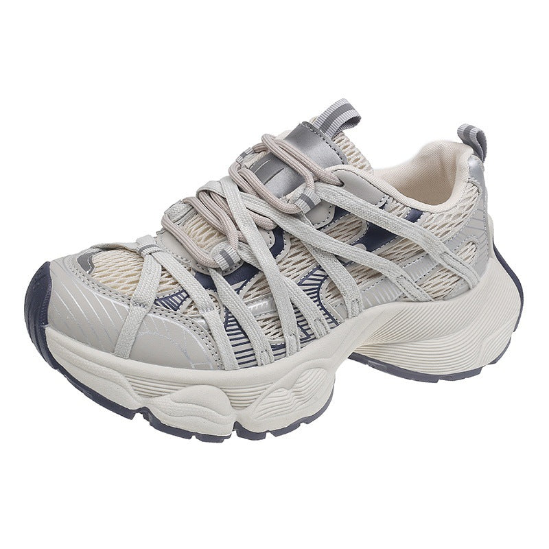 Damen Sportliche Schnür-Sneaker mit atmungsaktiven Einsätzen R&B