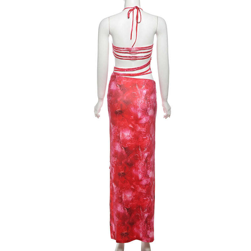 Damen schickes Bandeau-Top mit maxi Rock R&B