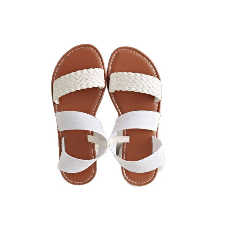 Damen Bequeme Riemchensandalen mit geflochtenem Design R&B