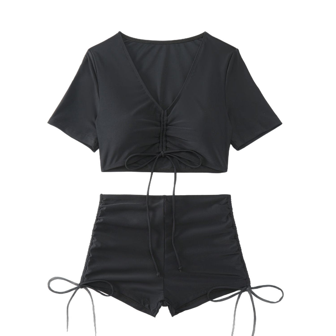 Damen Crop Top und hoch geschnittene Badeshorts R&B