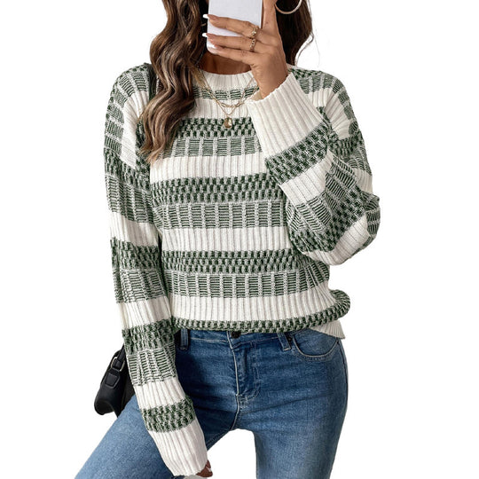 Damen Pullover mit strukturiertem Muster und weitem Schnitt R&B