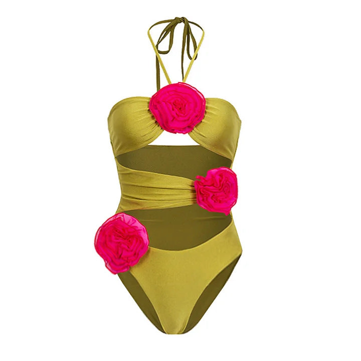 Damen Bikiniset mit floralem Rüschendesign R&B