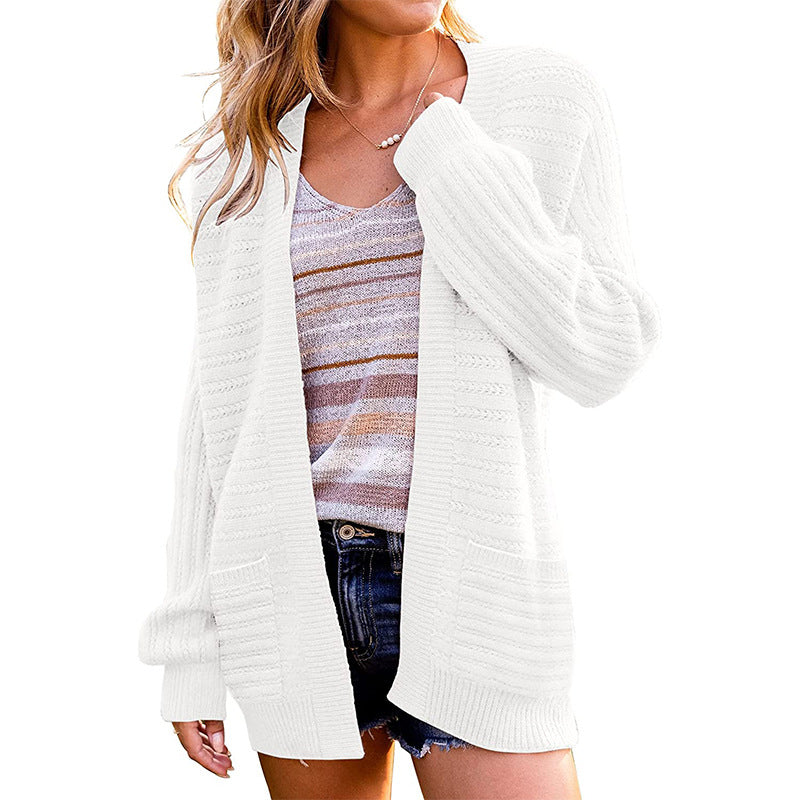 Damen Strickcardigan mit strukturiertem Design und praktischen Taschen R&B