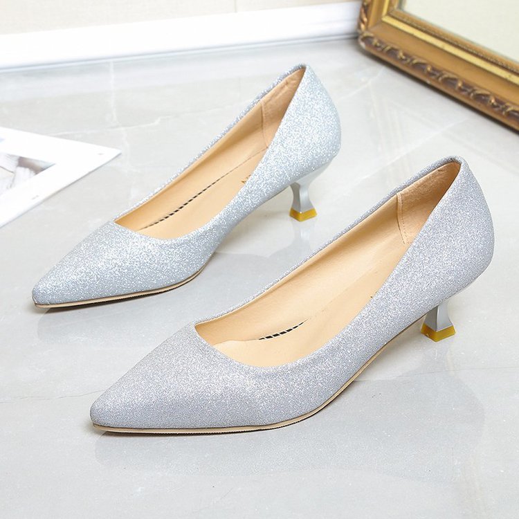 Damen schimmernde Pumps mit elegantem Blockabsatz R&B