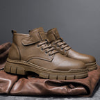 Herren robuste Schnürstiefel mit verstellbarem Riemen