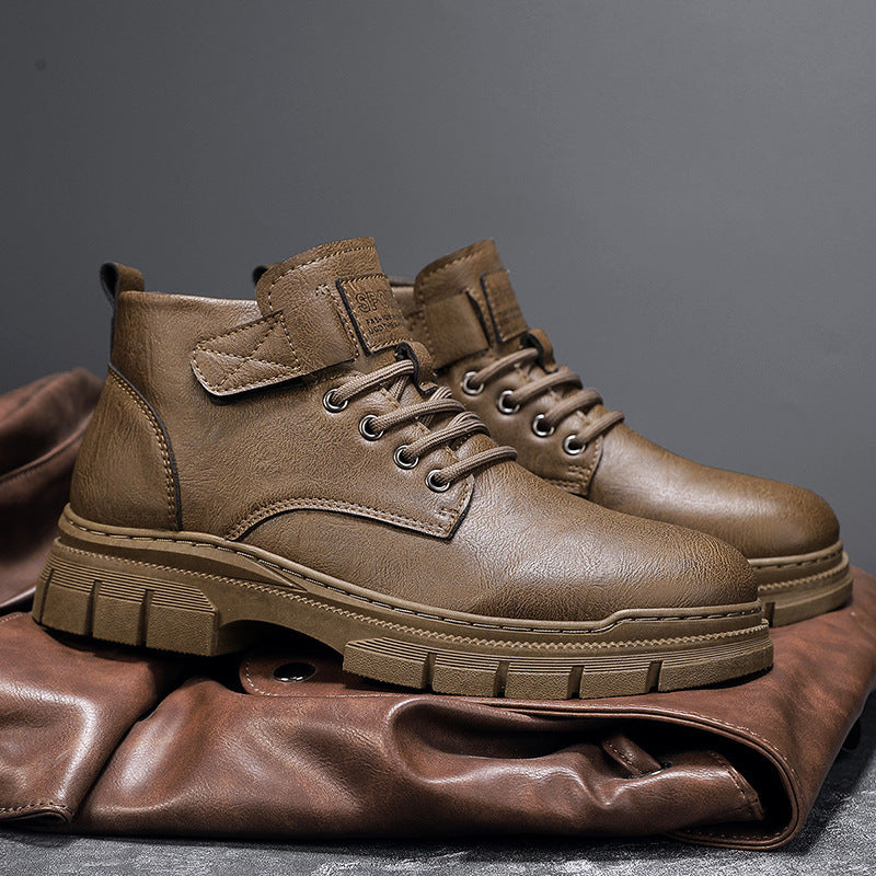 Herren robuste Schnürstiefel mit verstellbarem Riemen