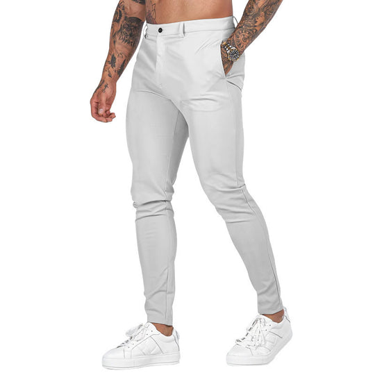 Herren Slim Fit Trousers aus elastischem Material mit seitlichen Taschen R&B