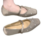 Damen Ballerinas mit dekorativen Strassdetails und komfortablem Riemchen R&B