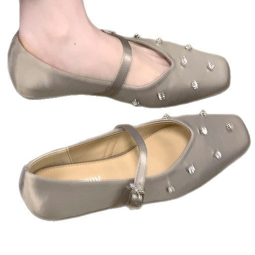 Damen Ballerinas mit dekorativen Strassdetails und komfortablem Riemchen R&B