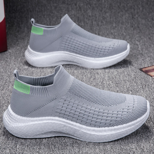 Herren nan nahtloser Strick-Schlupfschuh mit ergonomischer Zwischensohle und Fersenlasche R&B