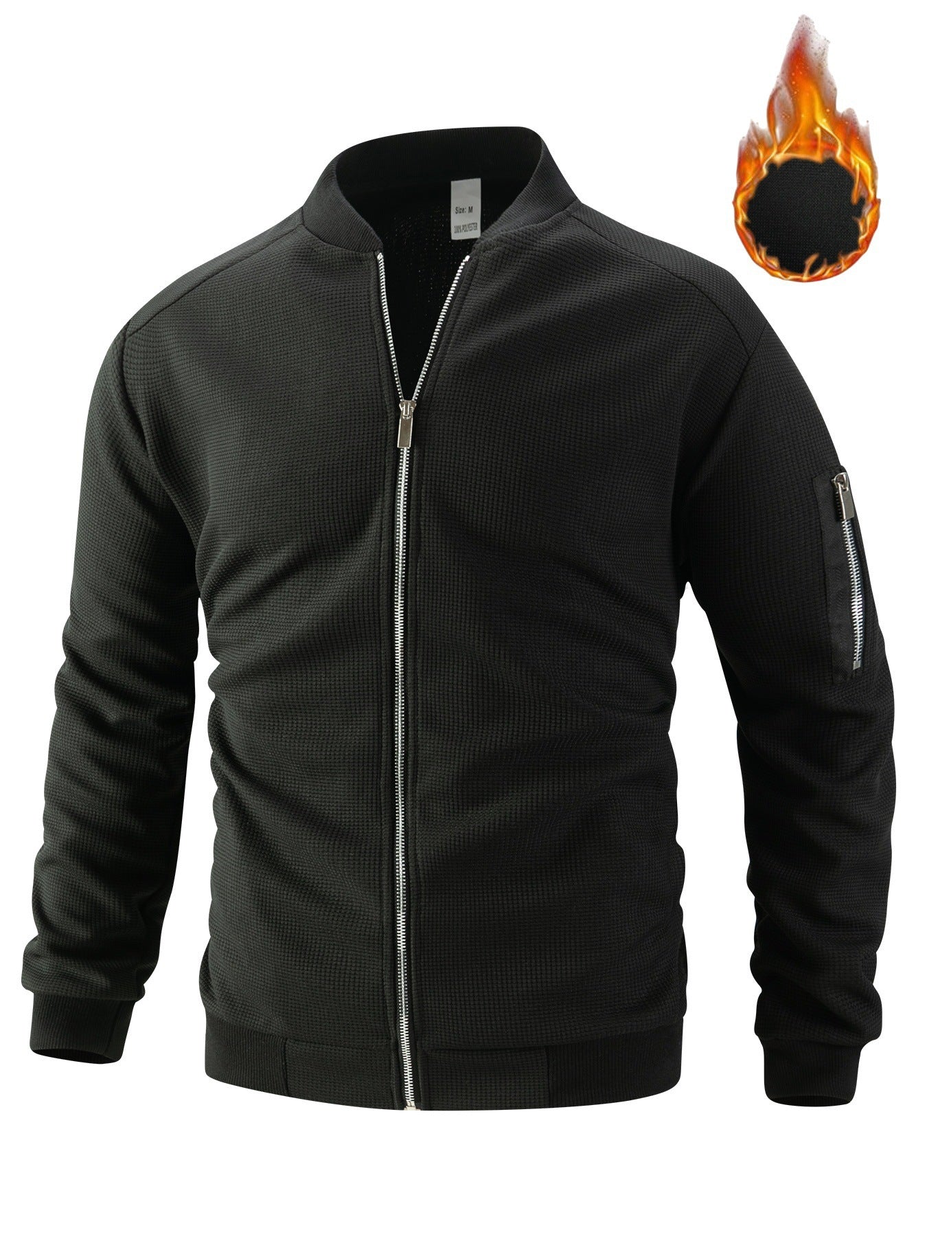 Herren Sportliche Bomberjacke mit Reißverschluss und strukturiertem Design R&B