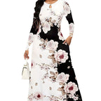 Damen Maxikleid mit floralen Mustern R&B