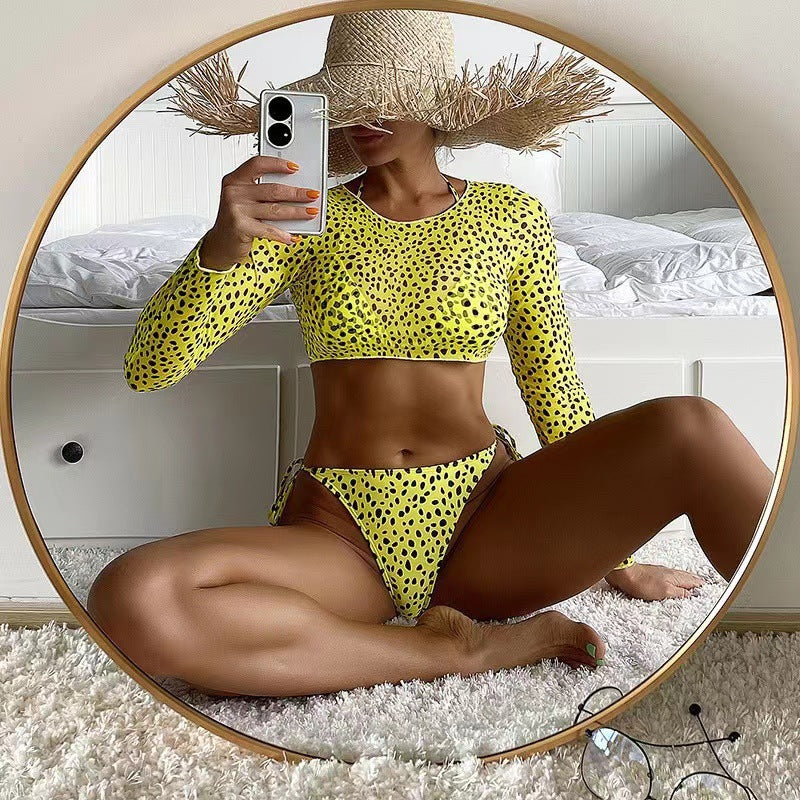 Damen modisches Strick-Bikinioberteil und Unterteil R&B