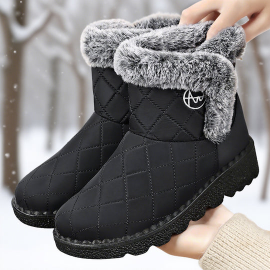 Damen Thermo-Winterstiefel mit weichem Kunstfellkragen R&B