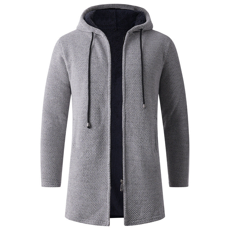 Herren lässige Kapuzenjacke mit weichem Innenfutter R&B