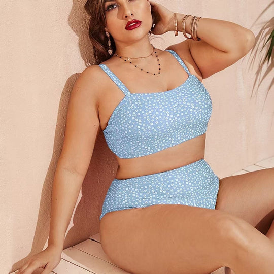 Damen Hochgeschnittener Bikini mit verspieltem Punktedesign R&B