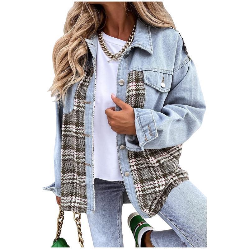 Damen modische Overshirt-Jacke R&B