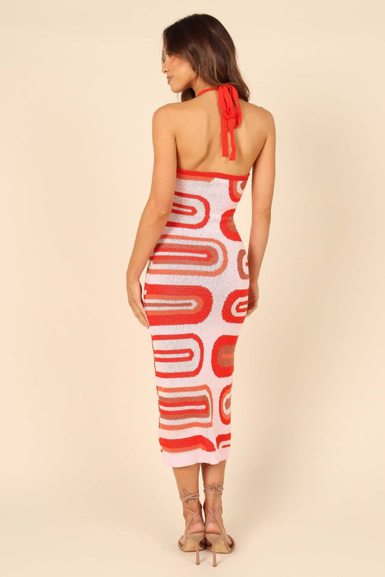 Damen Maxikleid mit lässigem Schnitt und kreativem Muster R&B