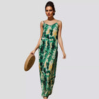 Damen Elegant langes Kleid mit Spaghettiträgern R&B